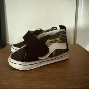 Vans Brown and Camouflage Baby Shoes